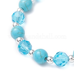 Браслеты с подвесками из сплава крест-накрест со стразами BJEW-JB12882-01