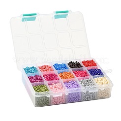 375 г 15 цвета краски для выпечки стеклянные бусины&nbsp;SEED-JP0004-03-3mm