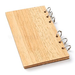 Bloc-notes de livres d'or de mariage en bois&nbsp;AJEW-H114-01