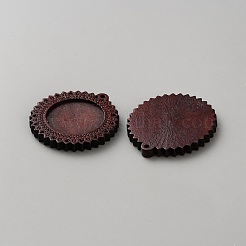 Деревянная подвеска кабошон настройки&nbsp;WOOD-TAC0019-10E