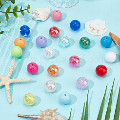 120шт 20 стиля непрозрачные акриловые бусины&nbsp;MACR-GO0001-14