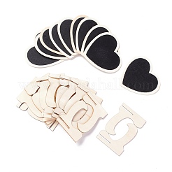 Сердце деревянные мини доске знаки AJEW-M035-02