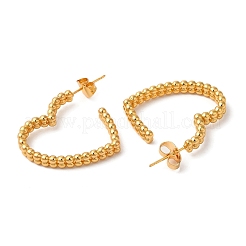 Серьги-гвоздики из латуни с реечным покрытием&nbsp;EJEW-R151-03G