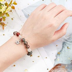 2 нити натуральных африканских бусин из кровавика G-OC0002-42