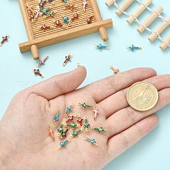 50 шт. латунные эмалированные подвески KK-CJ0001-82