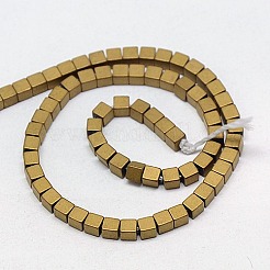 Electroplate non magnetici ematite sintetico fili di perline&nbsp;G-J170B-2x2mm-07