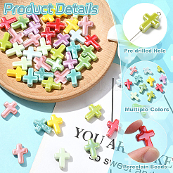 45шт 9 цвета фарфоровые бусины ручной работы PORC-CJ0001-12