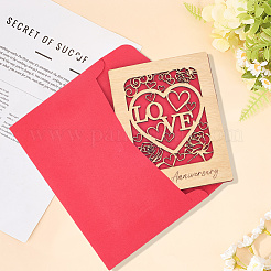 Biglietti d'auguri in legno per San Valentino&nbsp;DIY-CP0011-91B
