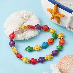 Синтетических нитей бирюзовые бусы G-YW0001-50B