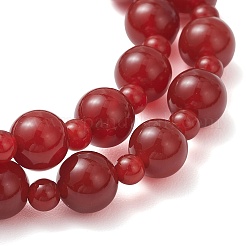 Браслеты из натурального сердолика с бусинами для женщин и мужчин&nbsp;BJEW-JB13006-01