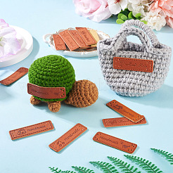 20 шт. 10 стиля прямоугольные бирки из искусственной кожи&nbsp;FIND-TA0008-52