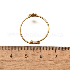 Открытые эмалированные манжеты из нержавеющей стали daisy 304 для женщин&nbsp;RJEW-M061-01G-05