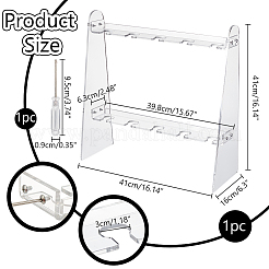 Support de verre à flûte à champagne en acrylique à 2 niveau&nbsp;ODIS-WH0038-108
