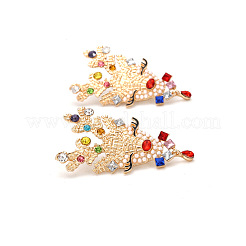 Серьги-гвоздики с подвесками из цинкового сплава с изображением оленя и стразами&nbsp;FS-WG45396-01