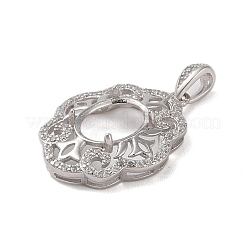 925 подвеска из стерлингового серебра с микропаве и фианитами STER-H113-05P-02