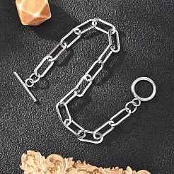 Anlaufgeschützte Büroklammerkettenarmbänder aus Edelstahl 304&nbsp;BJEW-O186-03P
