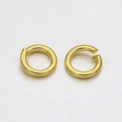 真鍮製オープンタイプ丸カン  ゴールドカラー  18ゲージ  7x1mm  内径：5mm  約4800個/500g&nbsp;KK-E647-14G