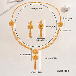 Преувеличенные серьги и ожерелья из цинкового сплава с кисточками для женщин&nbsp;XD9358