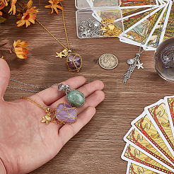 6 шт. 6 стиля латунный мешочек-макраме подвеска слайдер ожерелье изготовление NJEW-PH01578