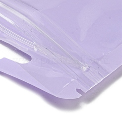 長方形のプラスチック製陰陽模様の再封可能な包装袋  セルフシールバッグ  ライラック  10x7x0.02cm  片側の厚さ：2.5ミル（0.065mm）&nbsp;ABAG-A007-02B-01
