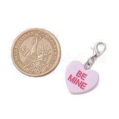 Сердце со словом будь моим подвеска из смолы украшения&nbsp;HJEW-JM03111