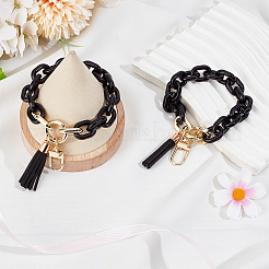 2 Stück Acryl-Kabelketten-Armbandanhänger-Dekorationen&nbsp;AJEW-SC0003-71F