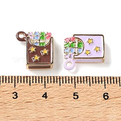 合金エナメルチャーム  クレヨンボックスのチャーム  ミックスカラー  17x15.5x4mm  穴：1.7mm&nbsp;AL-CBAEAA8-09