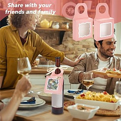 Квадратные подарочные коробки для хранения из крафт-бумаги с благодарственной наклейкой и полиэстеровой лентой CON-PH0003-06