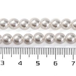 Выпечка окрашены перламутровый стекла жемчужные нити круглый шарик PEAR-H019-02B-04