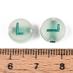 Светящиеся матовые акриловые бусины&nbsp;FACR-T008-02L