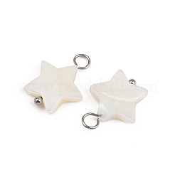 Подвески в форме звезд из натуральных ракушек STAS-D378-35P