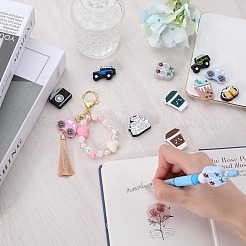 12 шт. 12 стильных экологически чистых силиконовых бусины для пищевых продуктов SIL-SC0001-36