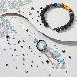 Зажимные бусины из латуни DIY-PH0004-06