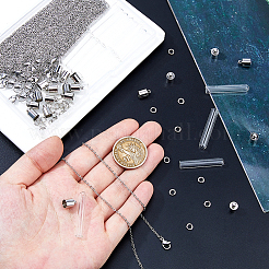 DIY-Sets zur Herstellung von Halskettenanhängern aus Edelstahl 304 und Glasflaschen&nbsp;DIY-HS0001-51P