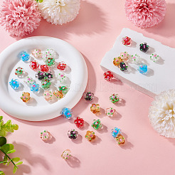 42шт 7 цвета бусины ручной работы с неровностями лэмпворк&nbsp;LAMP-TA0001-25