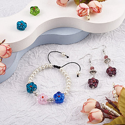 35 pz. 7 perline di lampwork trasparenti fatte a mano&nbsp;LAMP-BT0001-04