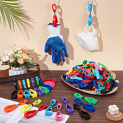 90 Stück 9 Farben Kunststoff-Handschuh-Greifer-Clip&nbsp;AJEW-WA0003-68