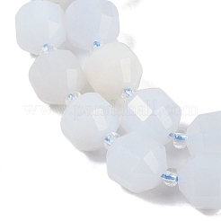 Природные голубые халцедон бисер пряди G-O201B-134G