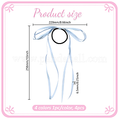 4 шт. атласные резинки для волос 4 цветов&nbsp;OHAR-GO0001-15