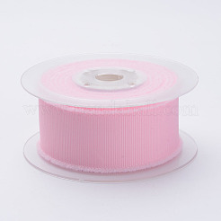 Rubans gros-grain effilochés en polyester&nbsp;ORIB-N0002-38mm-01