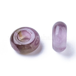 天然アメジストヨーロピアンビーズ  大穴ビーズ  ロンデル  12x6mm  穴：5mm&nbsp;X-G-G740-12x6mm-13