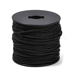 編んだ丸鋼線  DIYブレスレット用  ブラック  3.2mm&nbsp;OCOR-D300-03