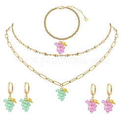 10 Stück 2 Farben imitierte Jade-Glasanhänger&nbsp;FIND-CJ0002-05