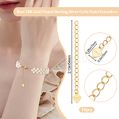 10 шт. 925 цепочки-удлинителя из стерлингового серебра&nbsp;STER-BBC0007-94B