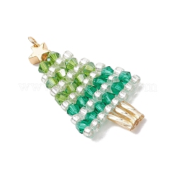 Новогодняя елка из стеклянных бисеров с подвесками в виде звезд PALLOY-MZ00858