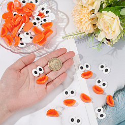 60 Stück 2 Stile Kunststoff Puppen Bastelaugen & Mund Cabochons&nbsp;KY-AN0001-03