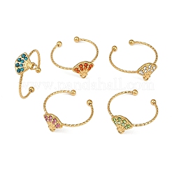 Регулируемые манжетные кольца из нержавеющей стали 304 с микропаве из кубического циркония&nbsp;STAS-Z143-07G