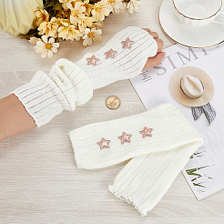 Вязаные гетры из шерстяной пряжи&nbsp;AJEW-WH20004-28C