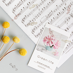 66 шт. 3-х цветные металлические скрепки AJEW-CP0005-63