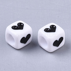 Непрозрачные акриловые бусины&nbsp;X-SACR-T355-01